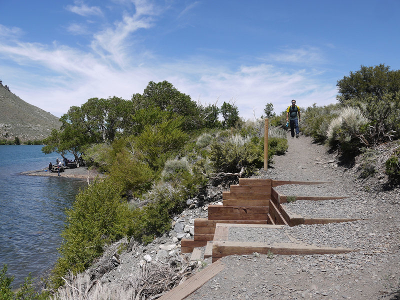 The Convict Lake Trail has many lake access points.