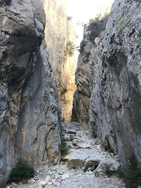 Toward the top is where you enter the narrows.