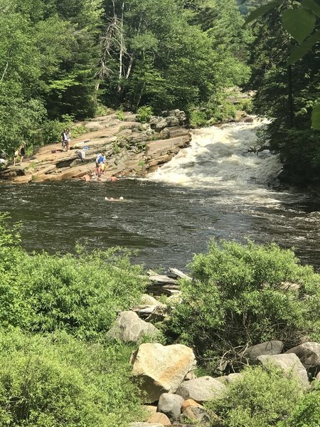 These are the falls! Often people can be found swimming at the bottom.