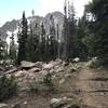 Enjoy intermittent views to the southwest heading on the Salmon Lake Trail.