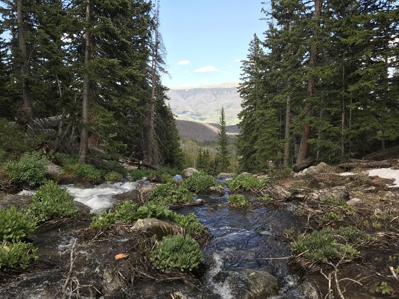 Enjoy a gorgeous view crossing North Willow Creek looking southeast.