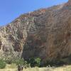 The group grows hot and tired as we hike along the Escalante.