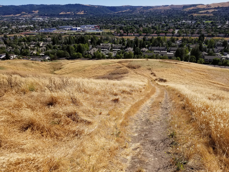 The descent to Stagecoach Road is a bit steep.