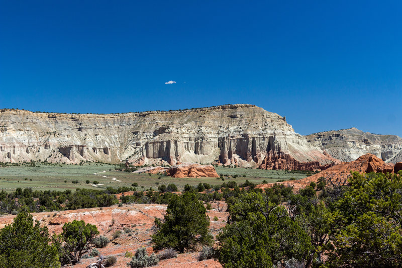 There's plenty of scenery behind Chimney Rock.