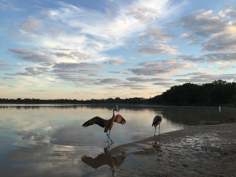 Pit stop at Ottawa Lake, just west of the Ice Age Trail