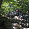 This is on the Golden Eagle/Skyline Trail. This is the first spot on the upper east side about a half mile after you get on the Skyline Trail that includes big boulders you must scramble over.