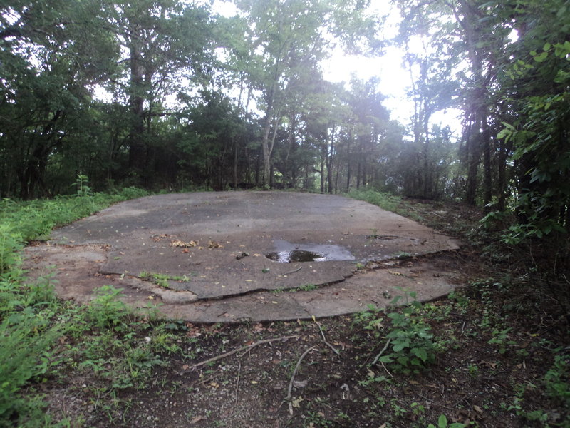 This is all that's left of the old marble dance floor at Hidden Lake.