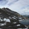 Arrow and Vestal Peaks tower above Vestal Lake.