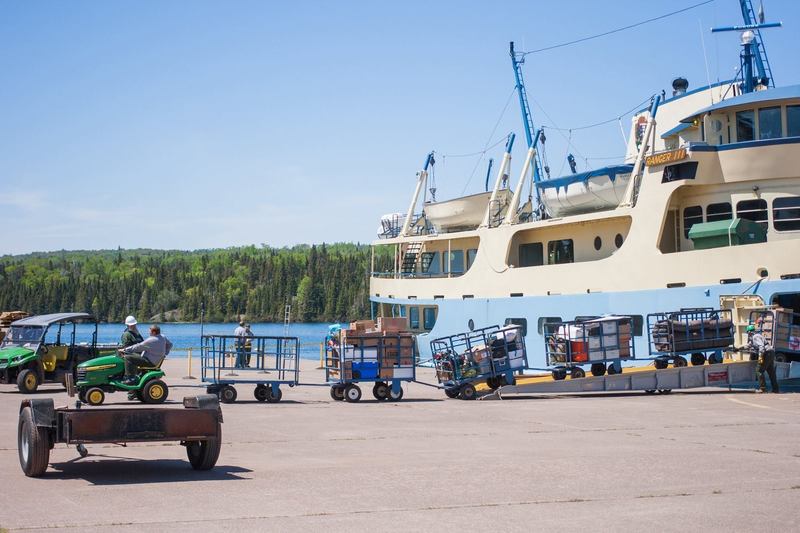 Ranger III unloads at Mott Island.