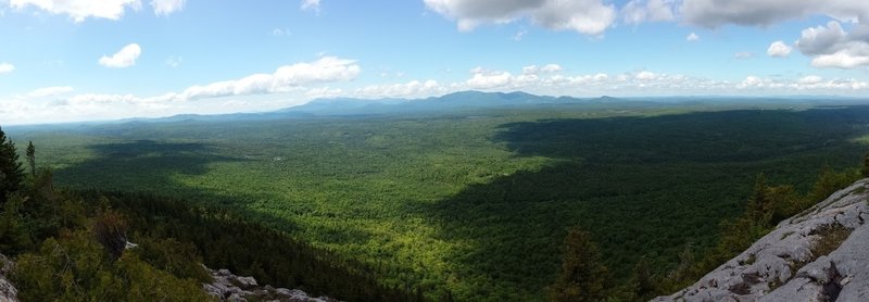 This is the view from the summit of Sugarloaf Mountain looking at Mount Katahdin and Traveler in the distance.