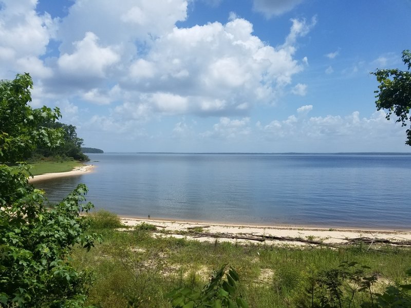 Enjoy the view from the beach along the trail.