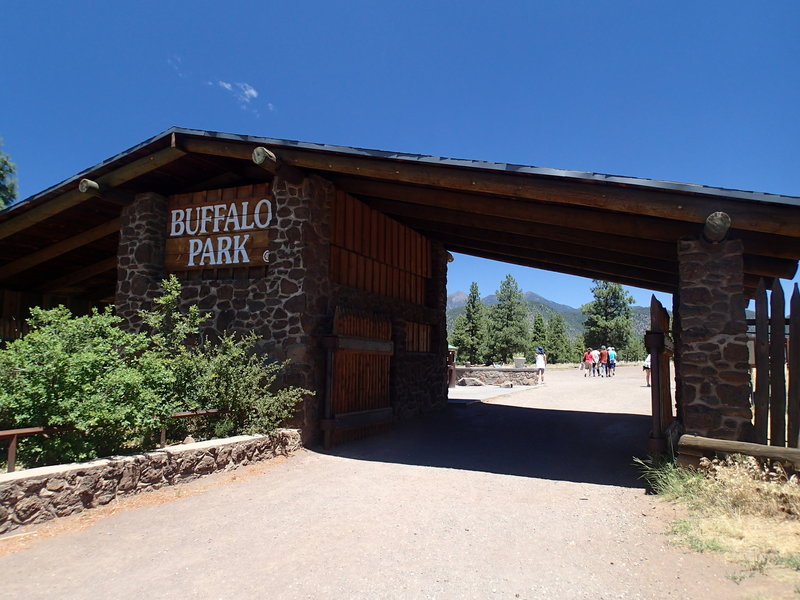 This large structure marks the entrance to Buffalo Park.