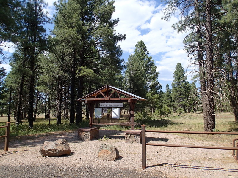 This is the trailhead looking north.