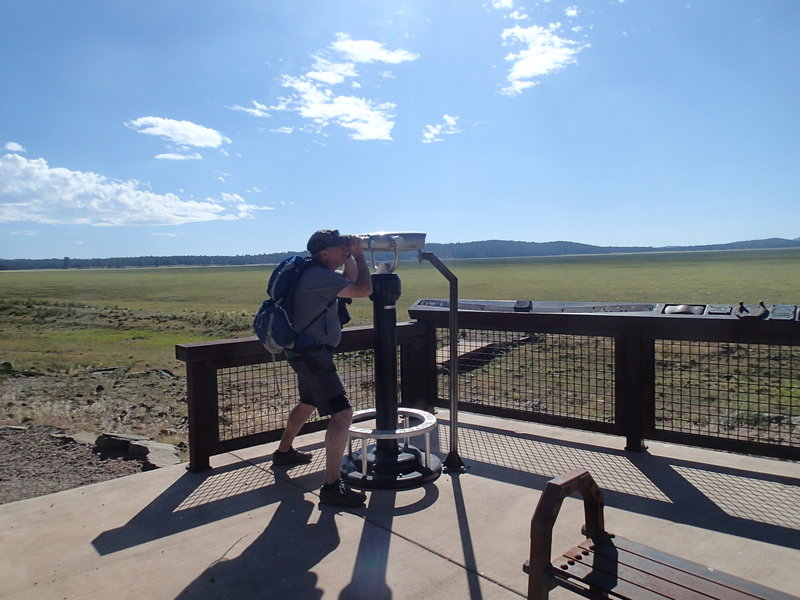 The northern viewpoint offers great views and this fun telescope.