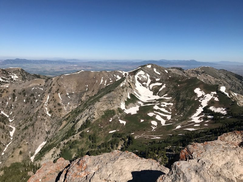 Enjoy this view from the top of Mt. Naomi looking towards Cherry Peak.