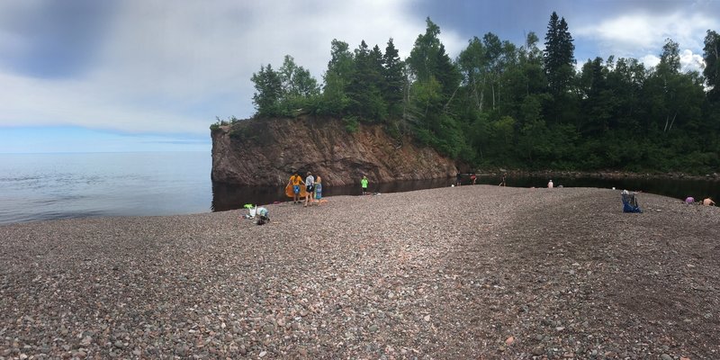 You can definitely swim at the river mouth.