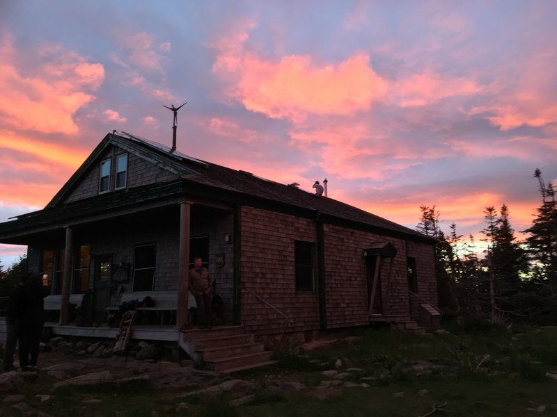 Galehead Hut is a pretty nice place to spend the sunset.