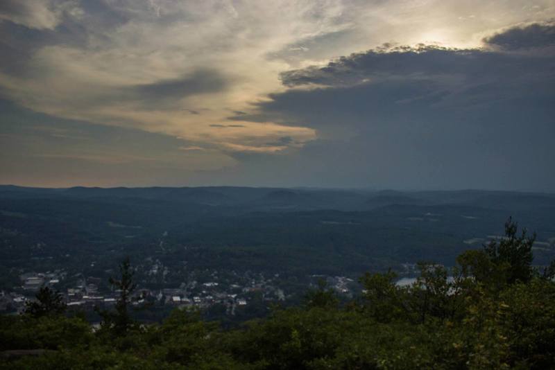 Brattleboro is gorgeous from the top of Wantastiquet Mountain during sunset.