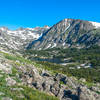 Triple Lakes sits below Arapaho Glacier, Mount Albion, and North Arapaho Peak.