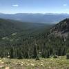 View looking east toward Tennessee Pass from the high point (11,700 ft) on CT segment 9 just above treeline.