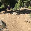 Loose descent to Goose Creek Falls viewing.