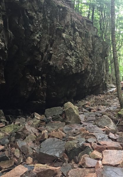 A giant wall of rock.