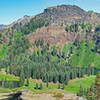 Sky High Valley with the two Sky High lakes on the right and Frying Pan Lake in the left center.