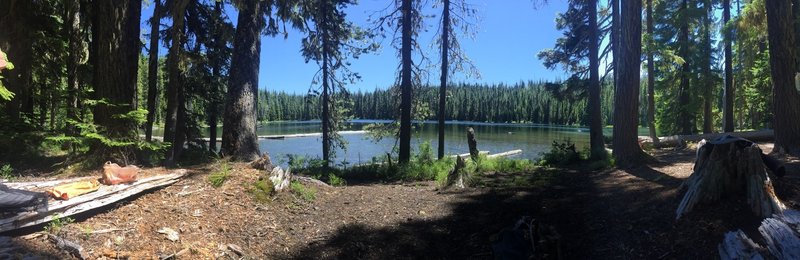 Pano view of Midnight Lake from Camp.