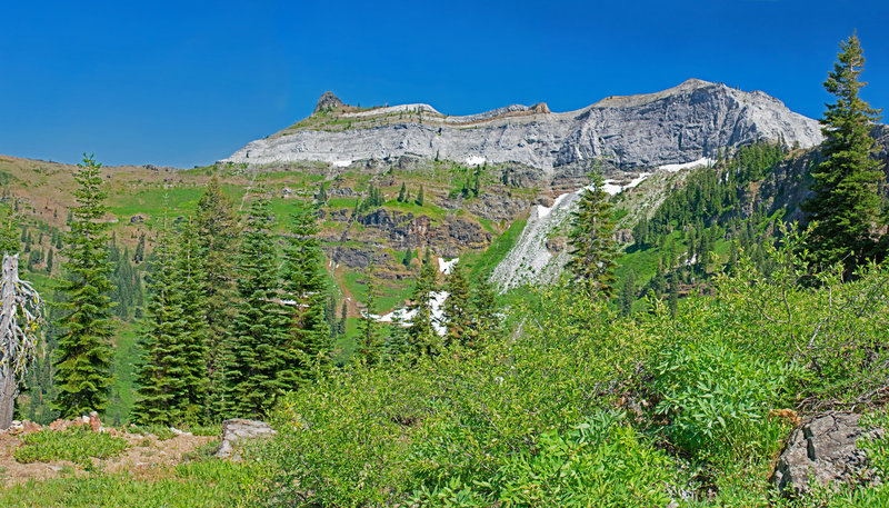 The rugged back side of Marble Mountain. Black Marble Mountain sticks up on the left.