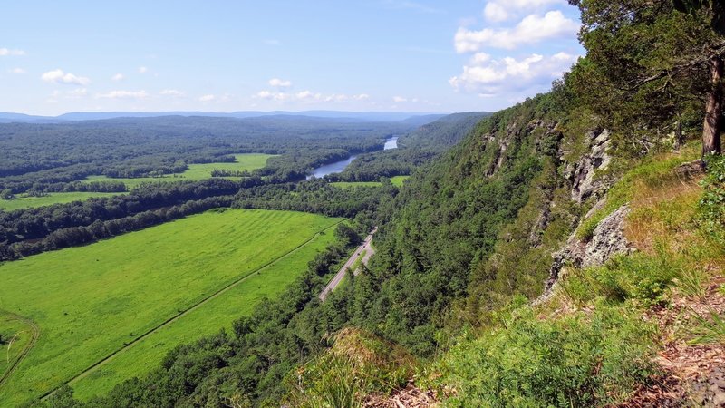 One of many wonderful views along Cliff Park Trail, which overlooks the Delaware River into New Jersey.