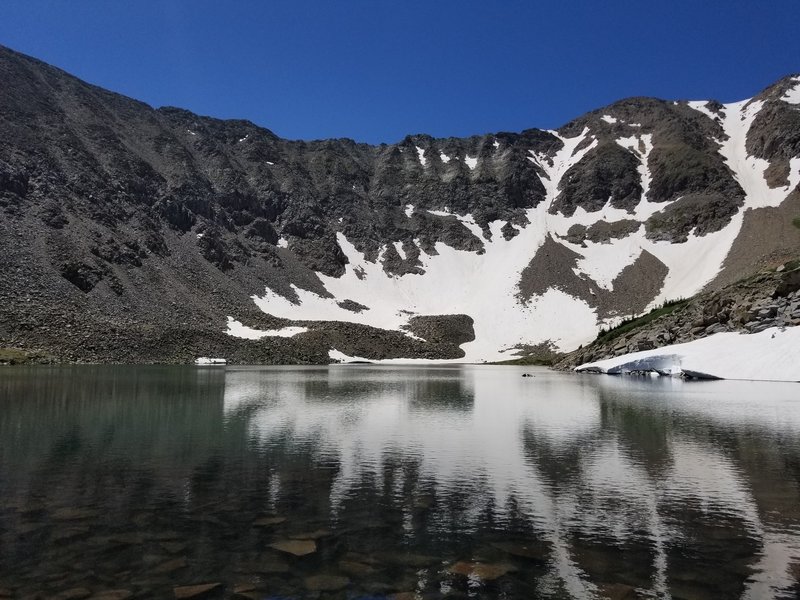 Lake of the Clouds on 07/15/2017 looking almost straight south from the point where the trail meets the shore line.