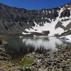 Lake of the Clouds on 07/15/2017 looking almost straight south from the rock ledge just above the lake.