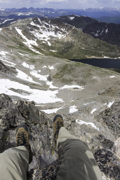 Lunch break at the top of Evans.