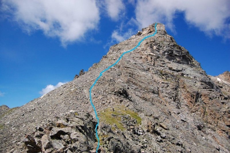 Approaching the summit of Navajo Peak