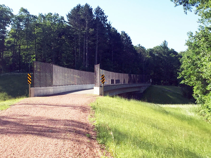 New pedestrian bridge over US Route 51, south of Hazelhurst, WI.