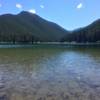 The clear waters and blue skies of Echo Lake