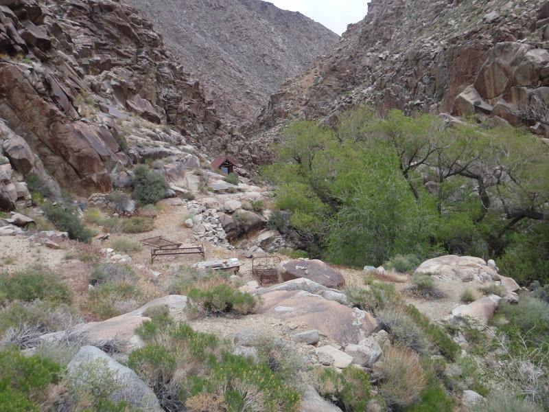 Part of Beveridge site. Ruins and relics extend up and down the canyon from Frenchies to below this point.