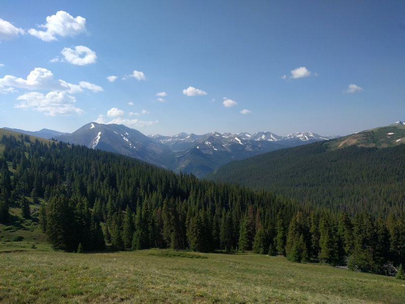 Looking south at the Continental Divide.