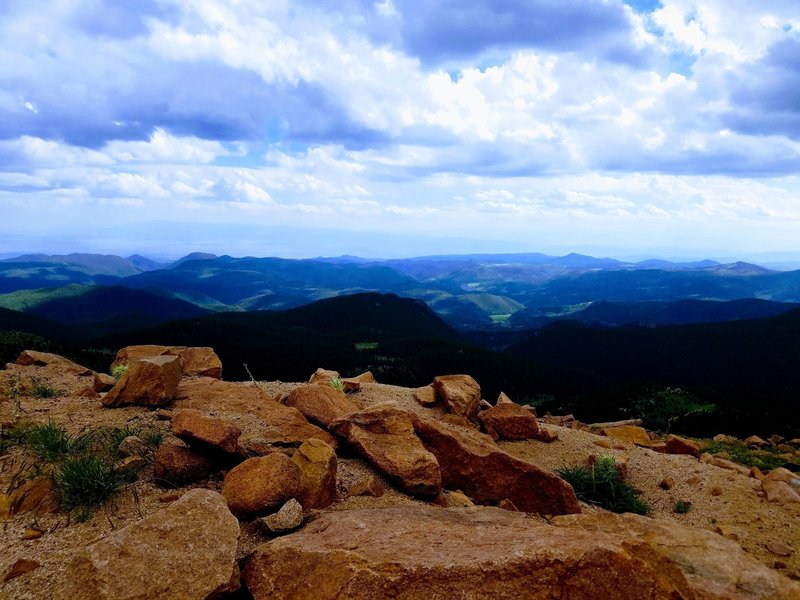 Looking SW from the Summit of Almagre South Mountain.