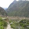 Approaching the Llactapata ruins