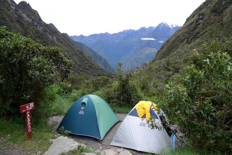 Day 2 campsite at the top of Dead Woman's Pass