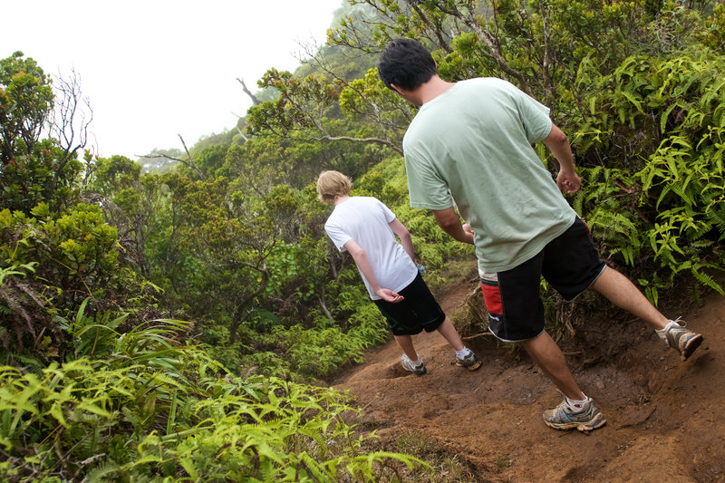 While the surroundings are interesting, you'll need plenty of focus on the steep clay sections of trail as they can be really slippery.