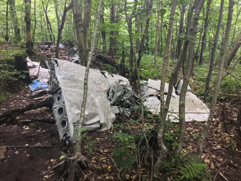 Crash site of a small plane