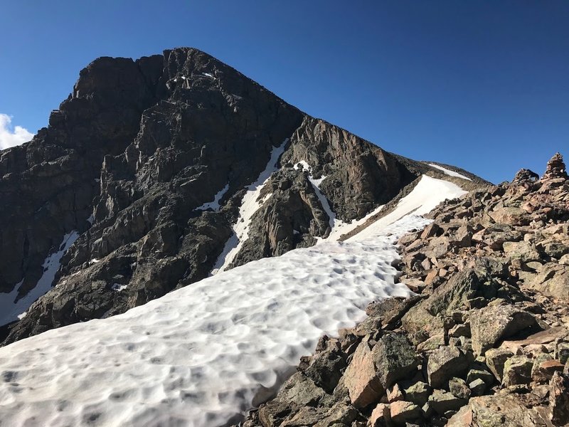 Looking up the ridge at Holy Cross