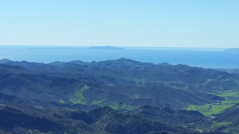 The wide-open view from Sulfur Mountain Road Recreational Trail toward the Channel Islands.