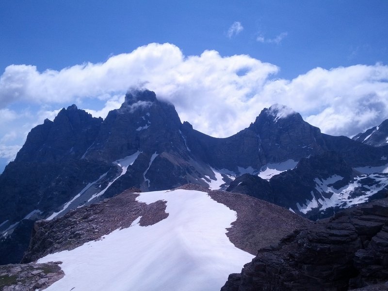 A veiw of the Tetons from Table Rock.