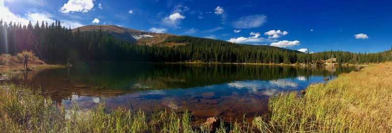 Anglers testing out Rainbow Lakes on a beautiful fall day.