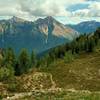 Mountains of the North Cascades seen when looking east from Easy Pass