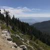 View of Mount Shasta from Pacific Crest Trail in Russian Wilderness