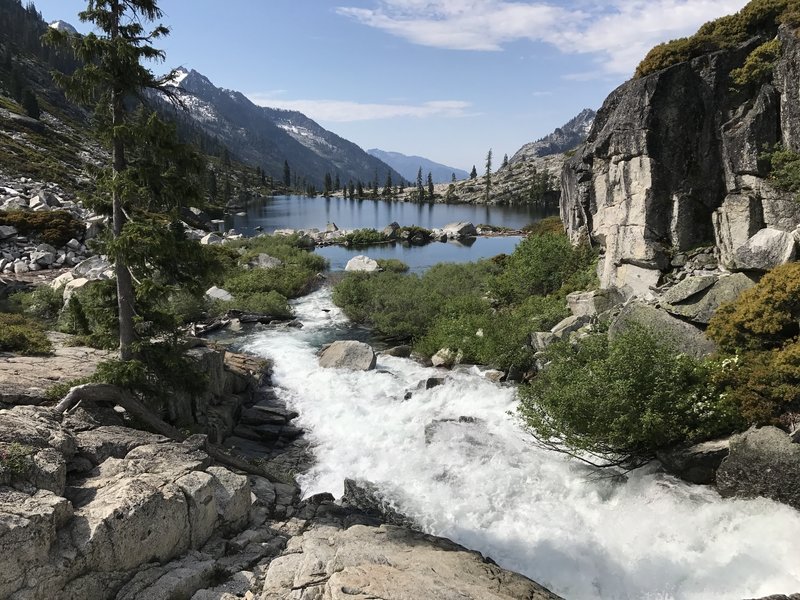 Outlet of Upper Canyon Creek Lake in Trinity Alps Wilderness